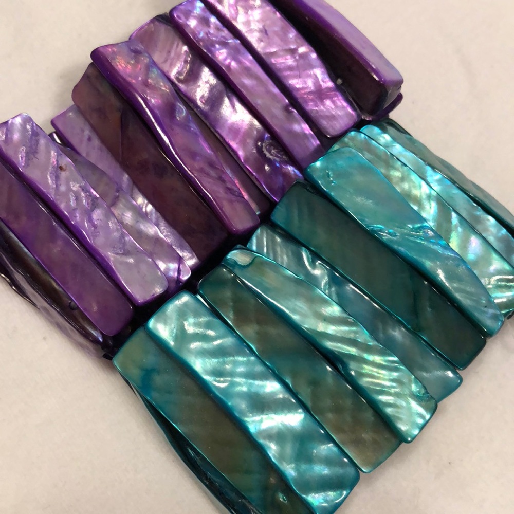 Colored Seashell Stretch Bracelet